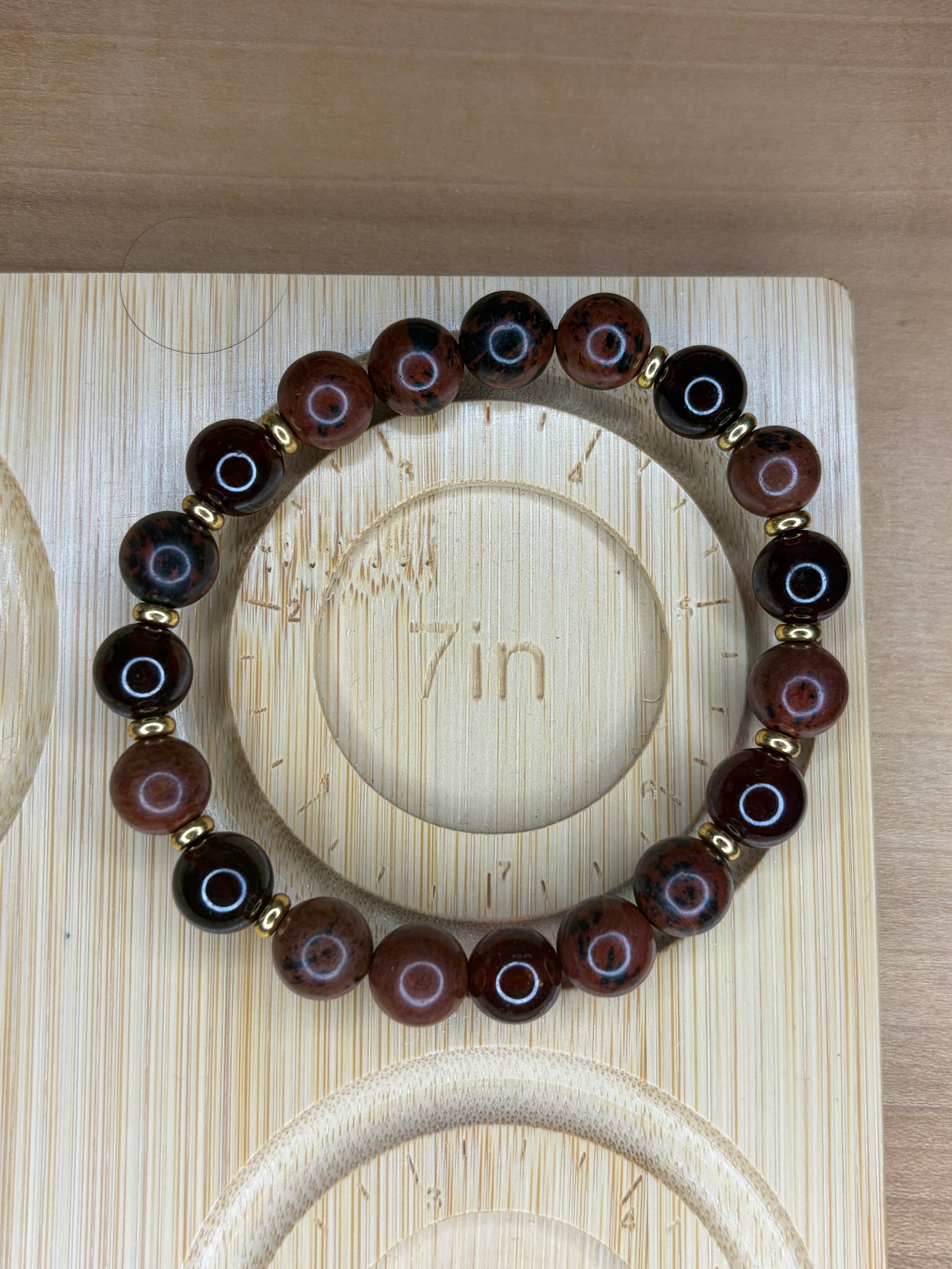 Mahogany Garnet Stretch Bracelet