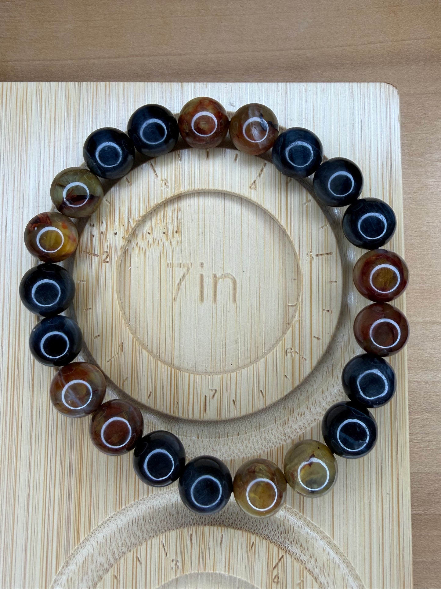 Blue Tiger's Eye and Pietersite Stretch Bracelet