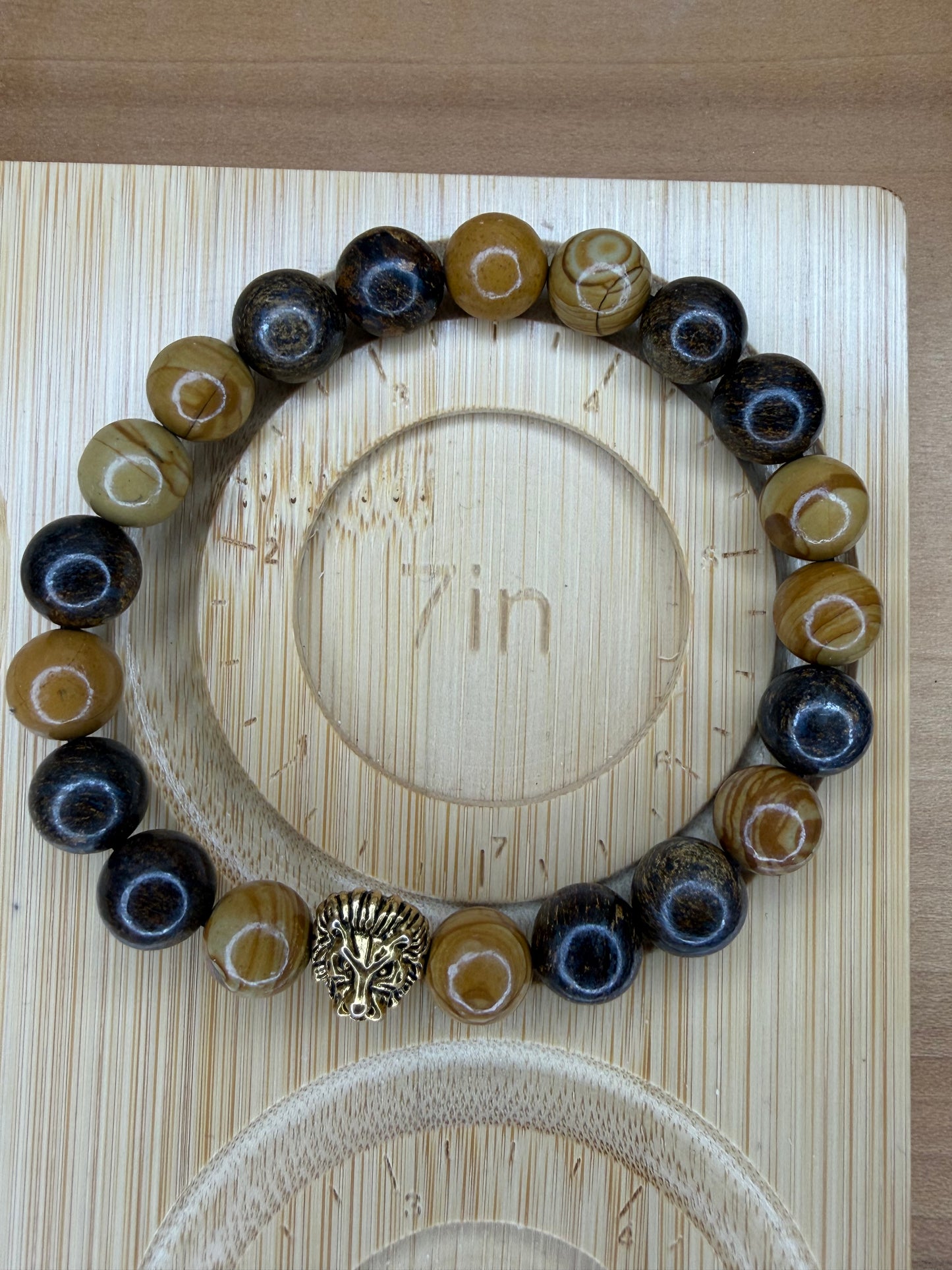 Bronzite/ Wood Jasper Stretch Bracelet