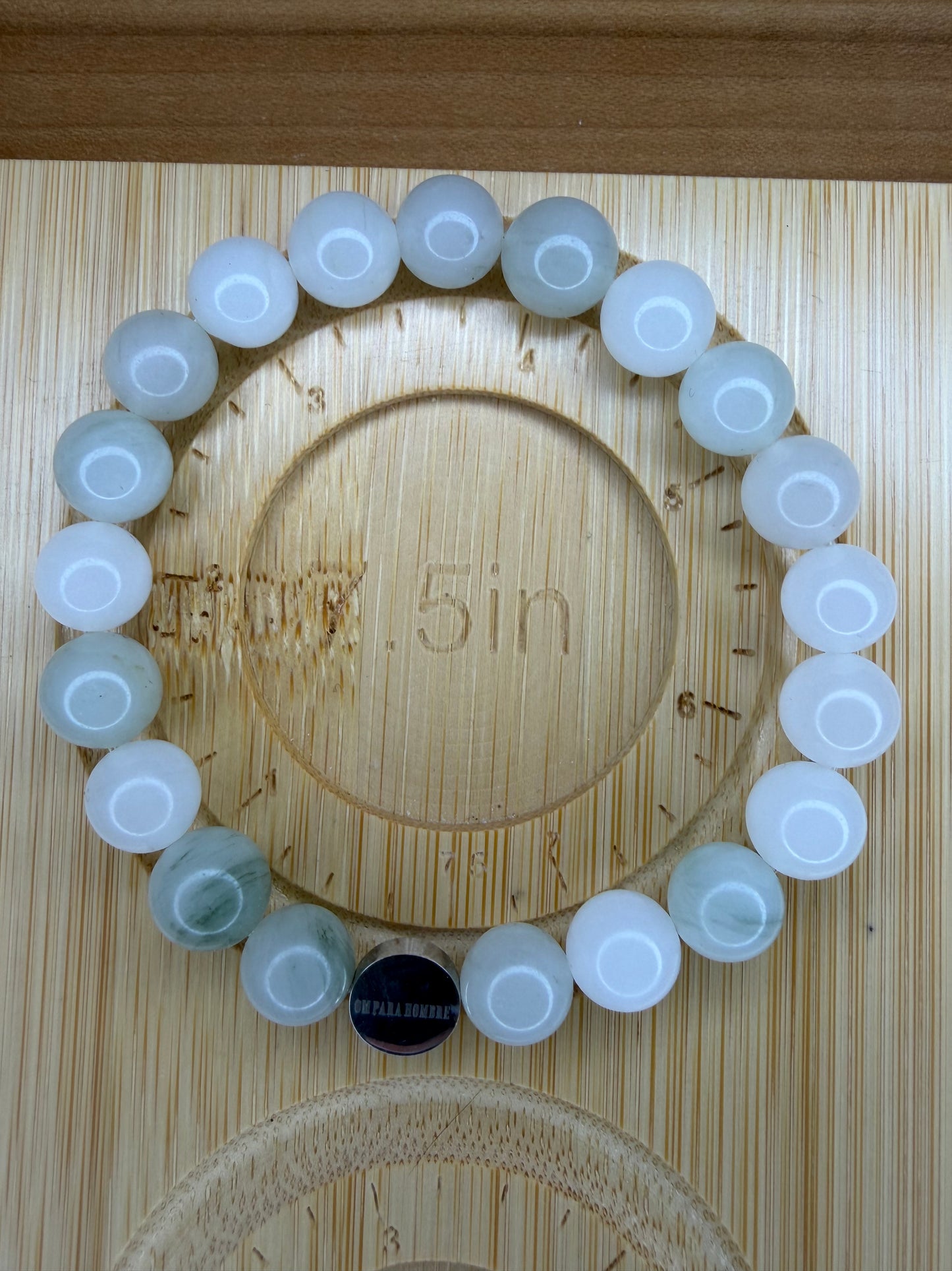 Tianshan Jade With Logo Stretch Bracelet