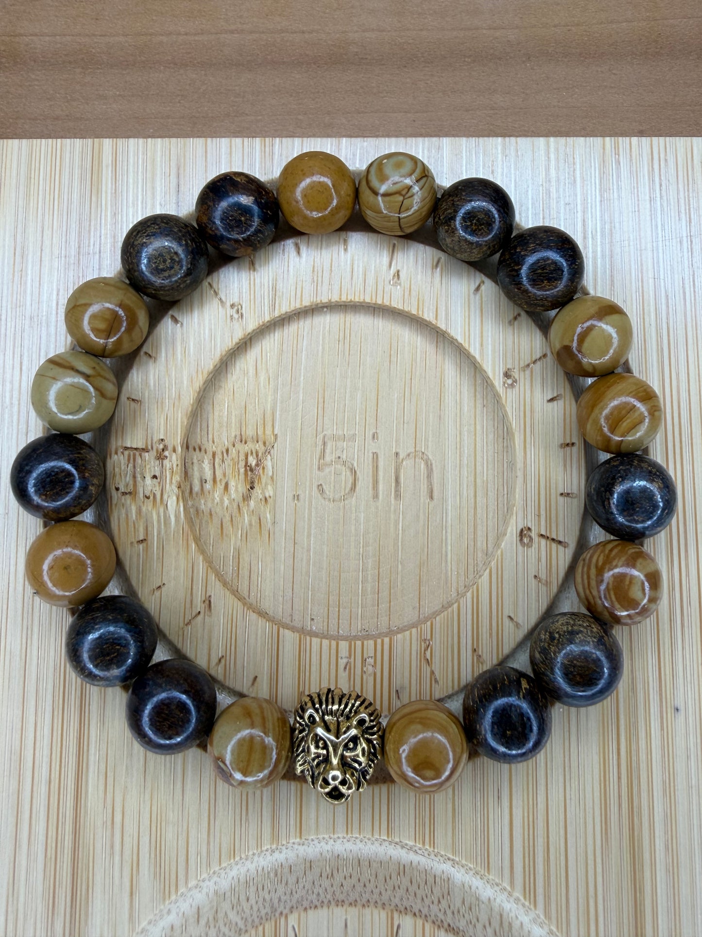 Bronzite/ Wood Jasper Stretch Bracelet