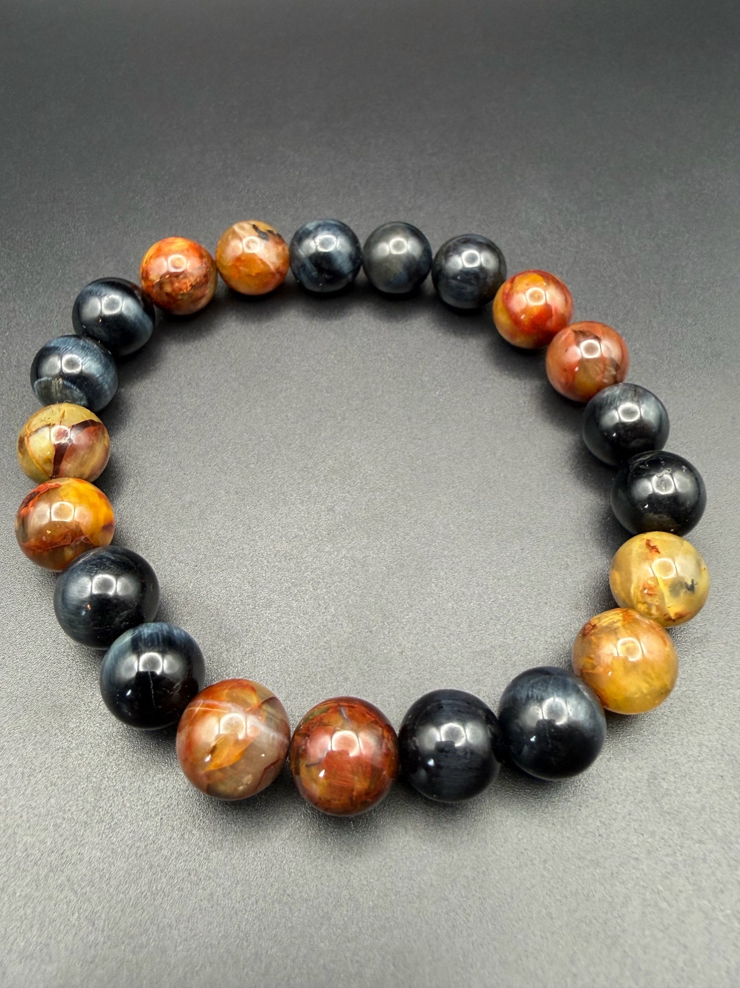 Blue Tiger's Eye and Pietersite Stretch Bracelet