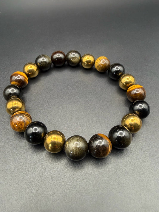 "Triple Protection" Yellow/ Gold Variation Stretch Bracelet