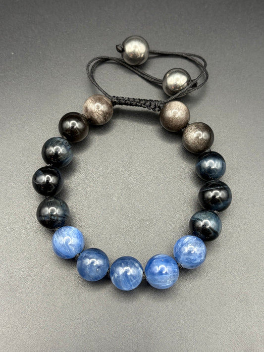 Kyanite/Blue Tiger's Eye String Bracelet
