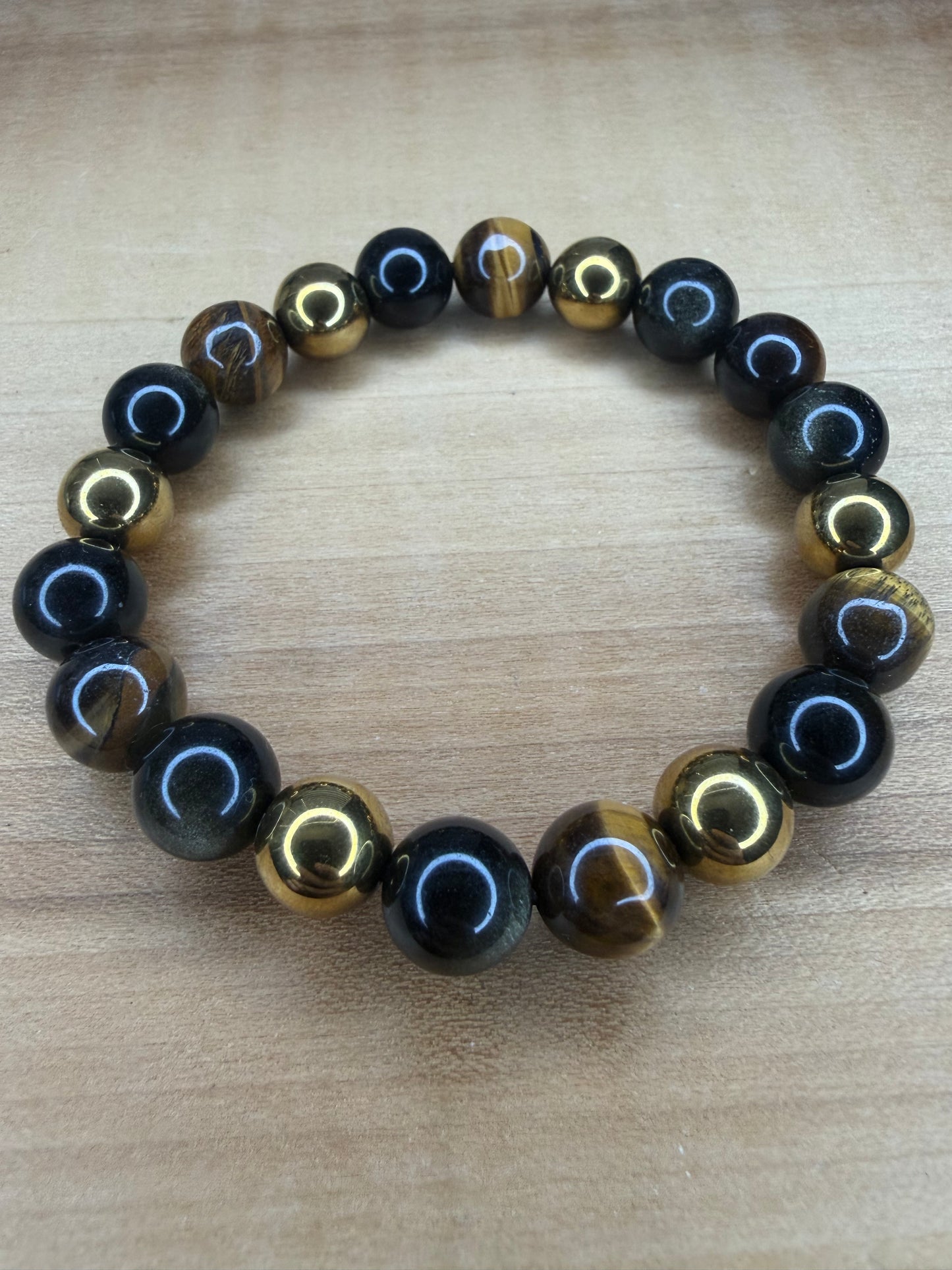 "Triple Protection" Yellow/ Gold Variation Stretch Bracelet