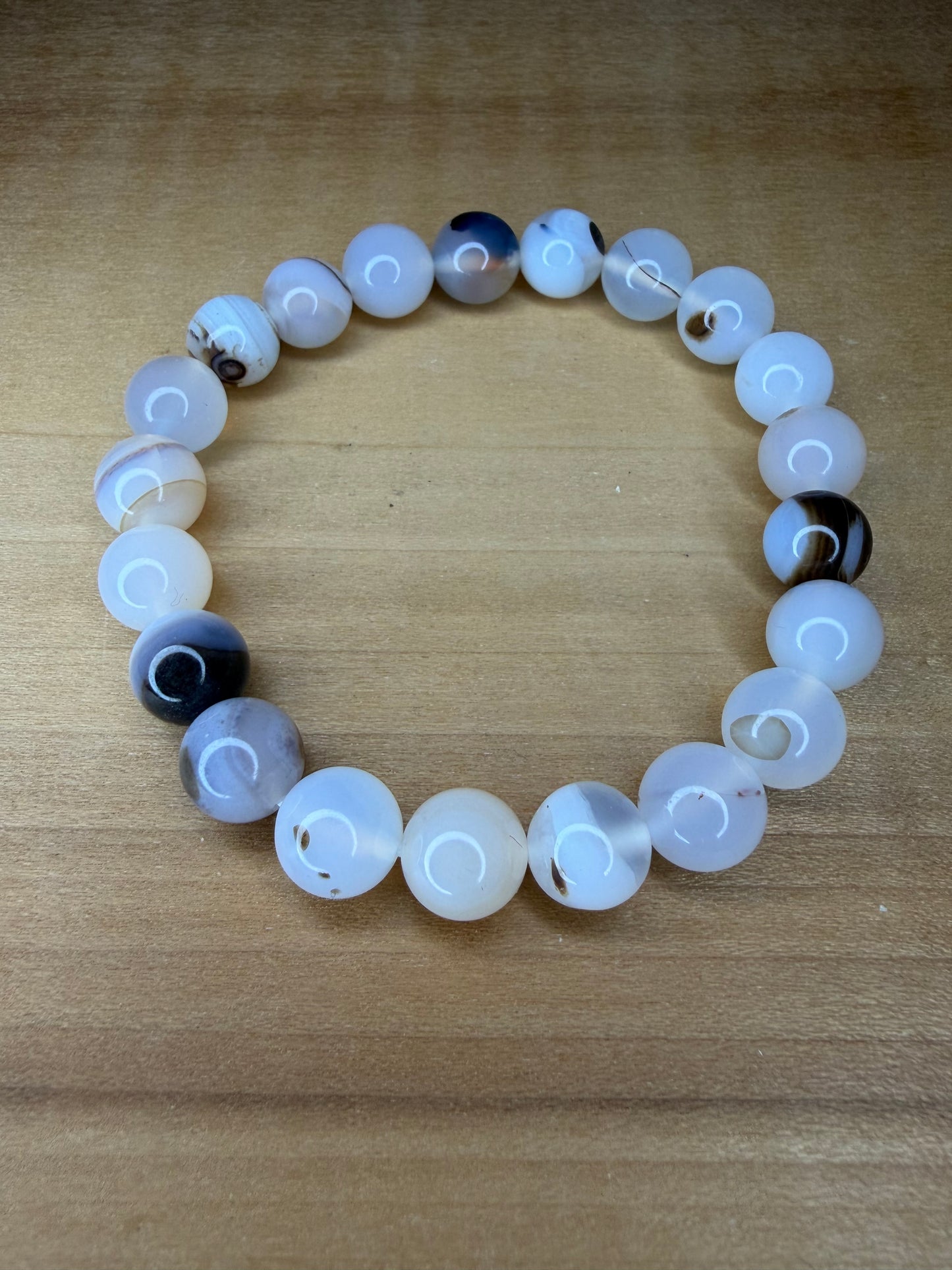 White Agate Stretch Bracelet