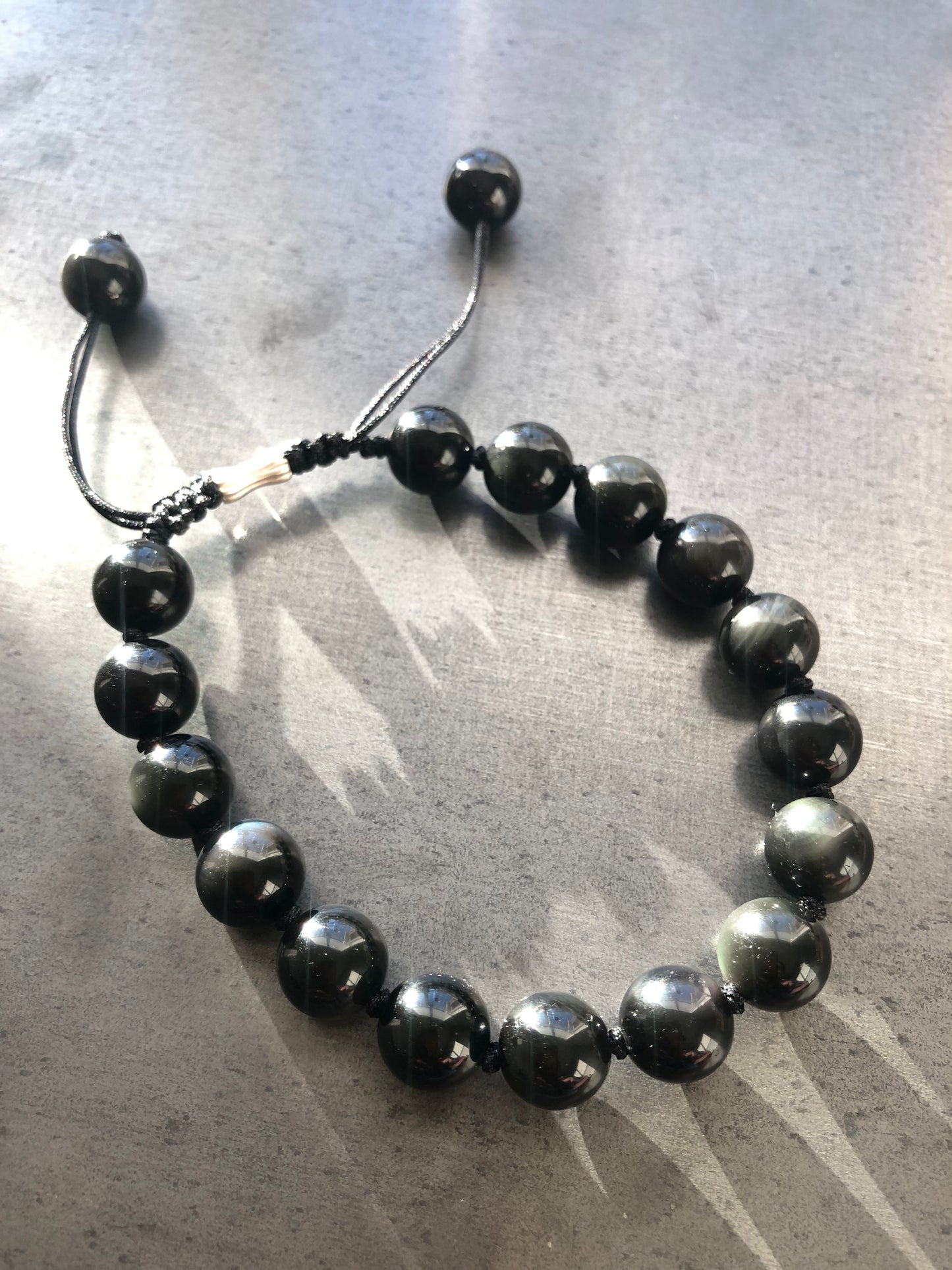 Rainbow Obsidian String Adjustable Bracelet