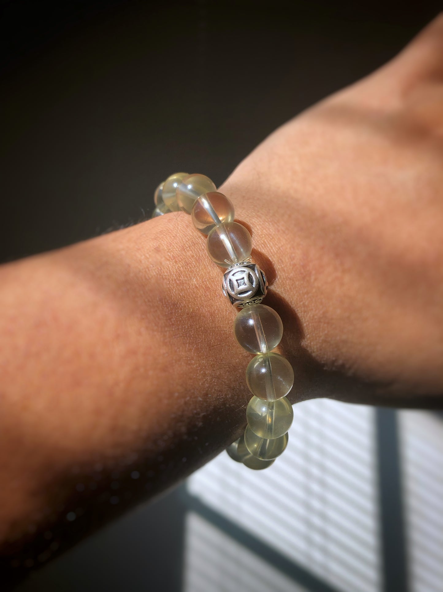 Lucky Coin Lemon Citrine Stretch Bracelet