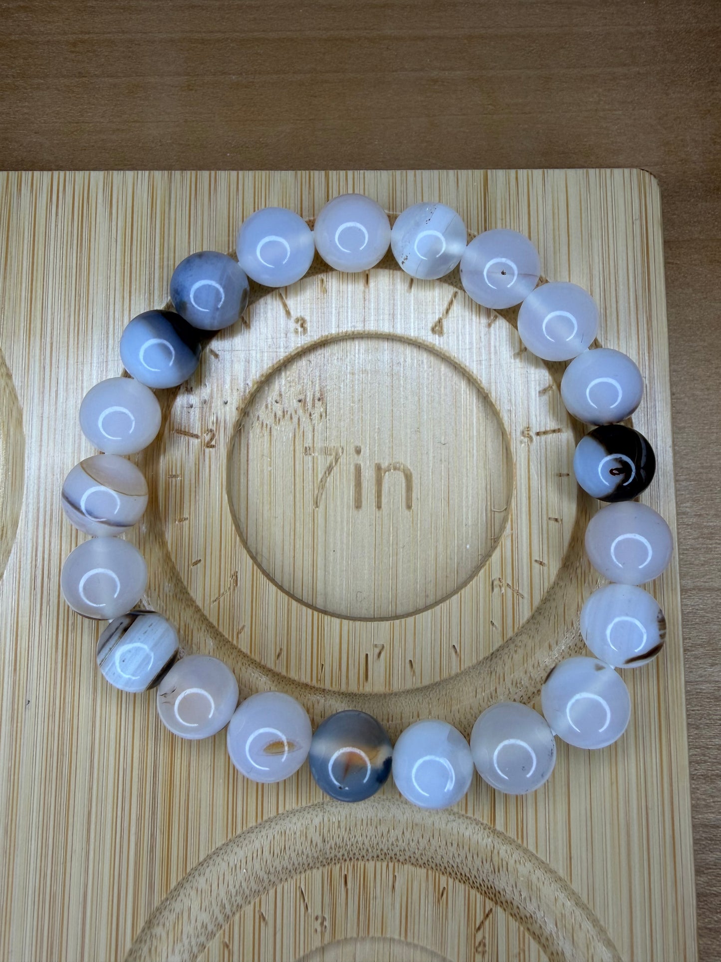 White Agate Stretch Bracelet