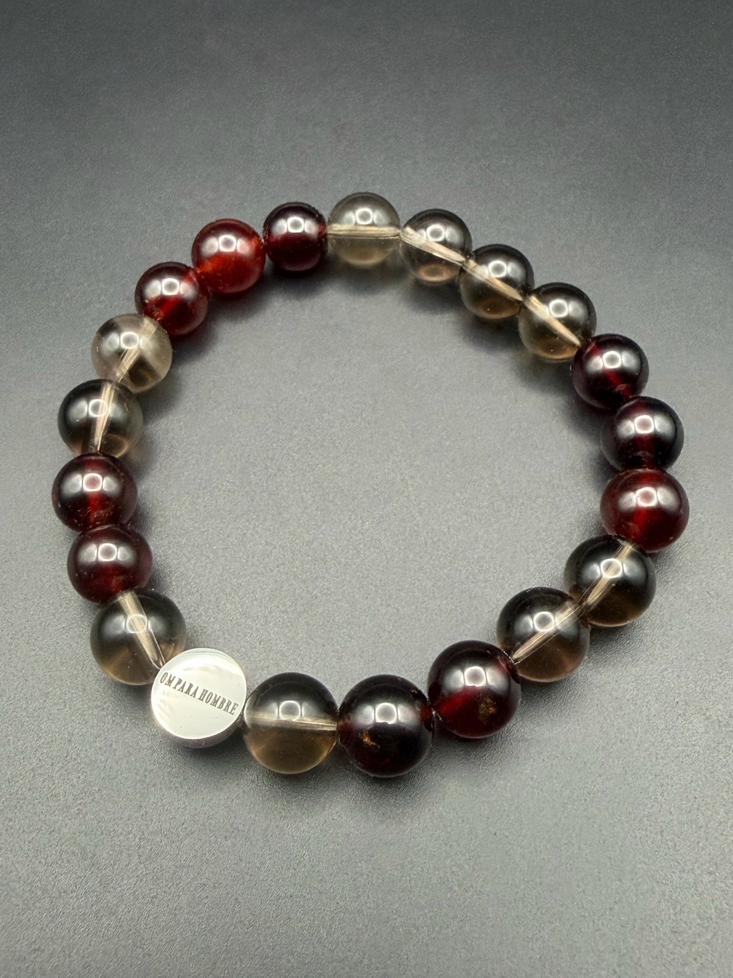 Smoky Garnet Stretch Bracelet