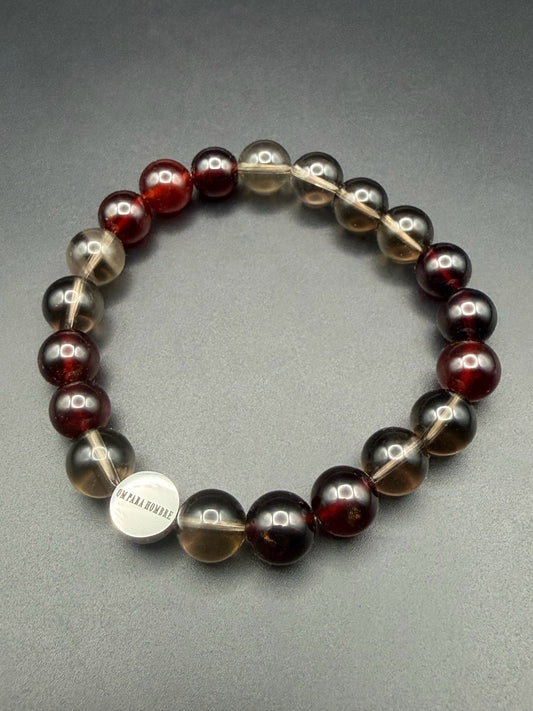 Smoky Garnet Stretch Bracelet