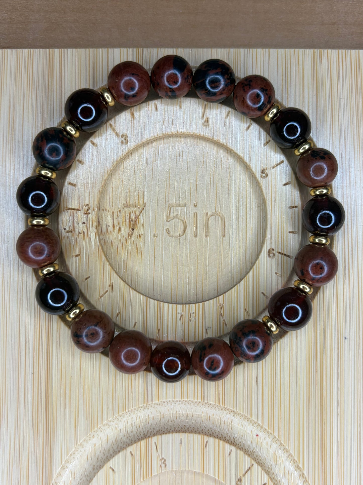 Mahogany Garnet Stretch Bracelet