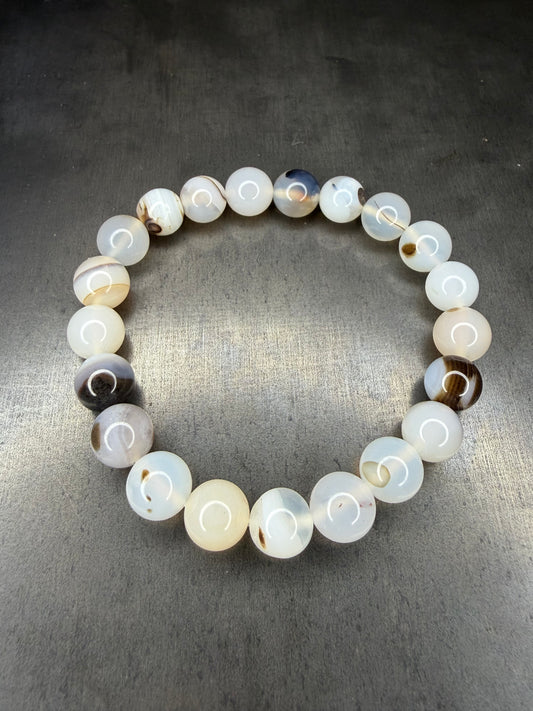 White Agate Stretch Bracelet
