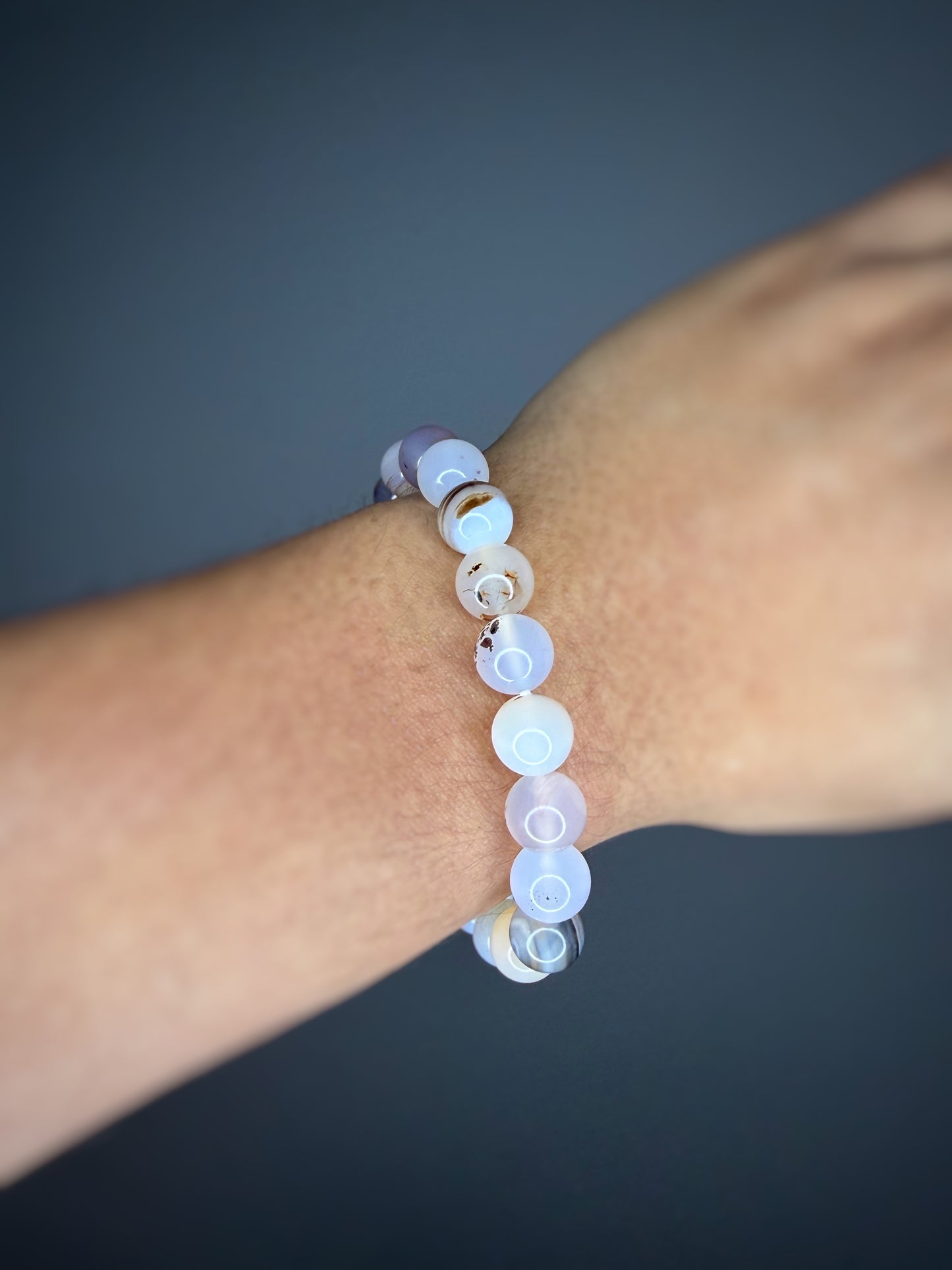 White Agate Stretch Bracelet