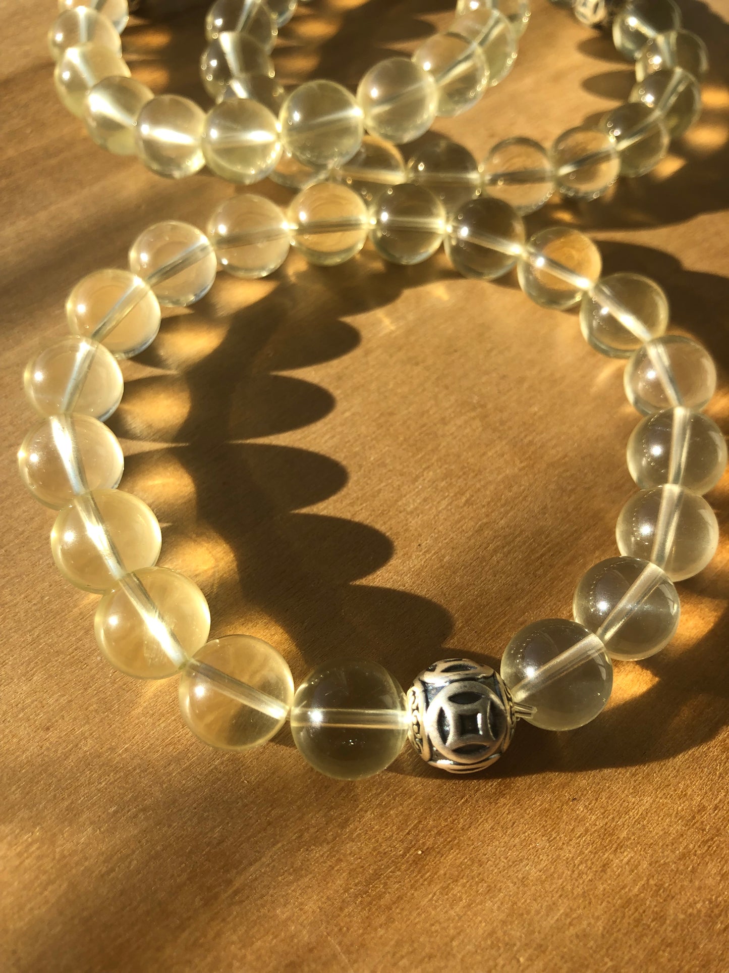 Lucky Coin Lemon Citrine Stretch Bracelet