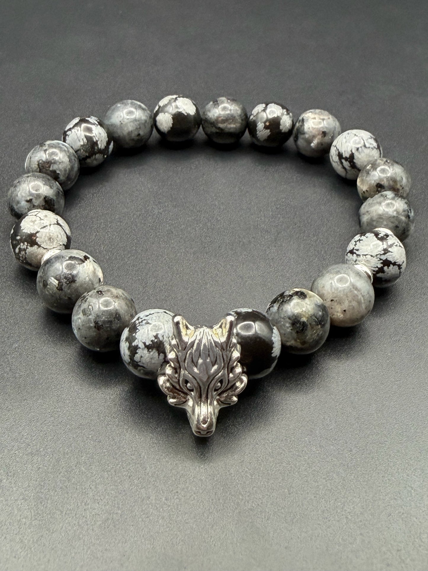 "Lone Wolf" Stretch Bracelet