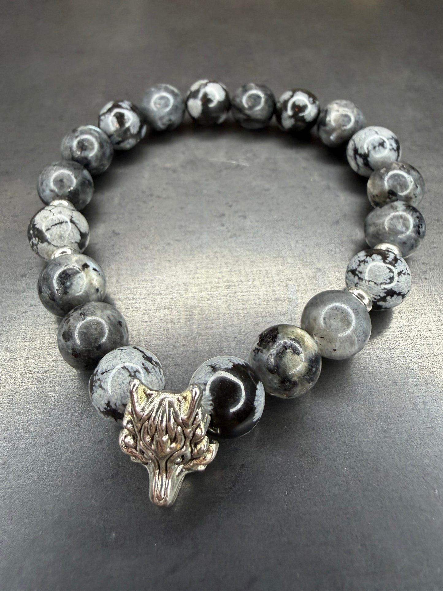 "Lone Wolf" Stretch Bracelet