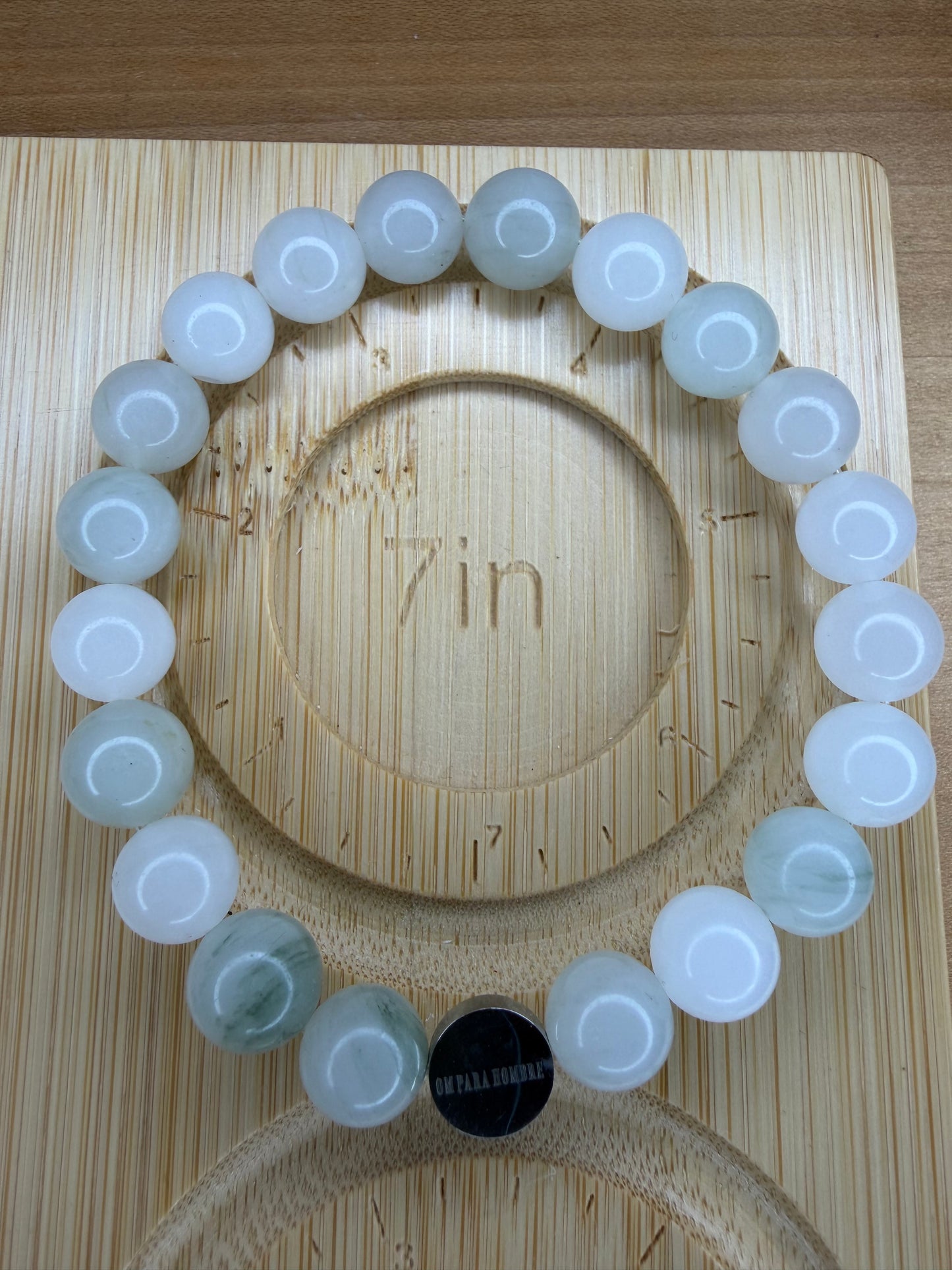 Tianshan Jade With Logo Stretch Bracelet