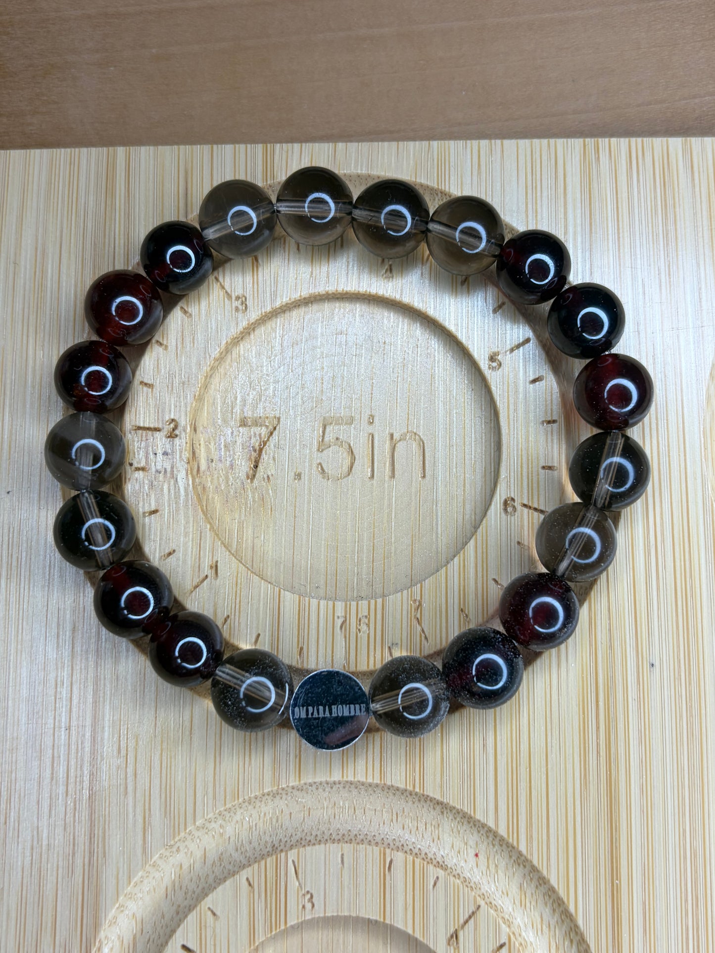 Smoky Garnet Stretch Bracelet