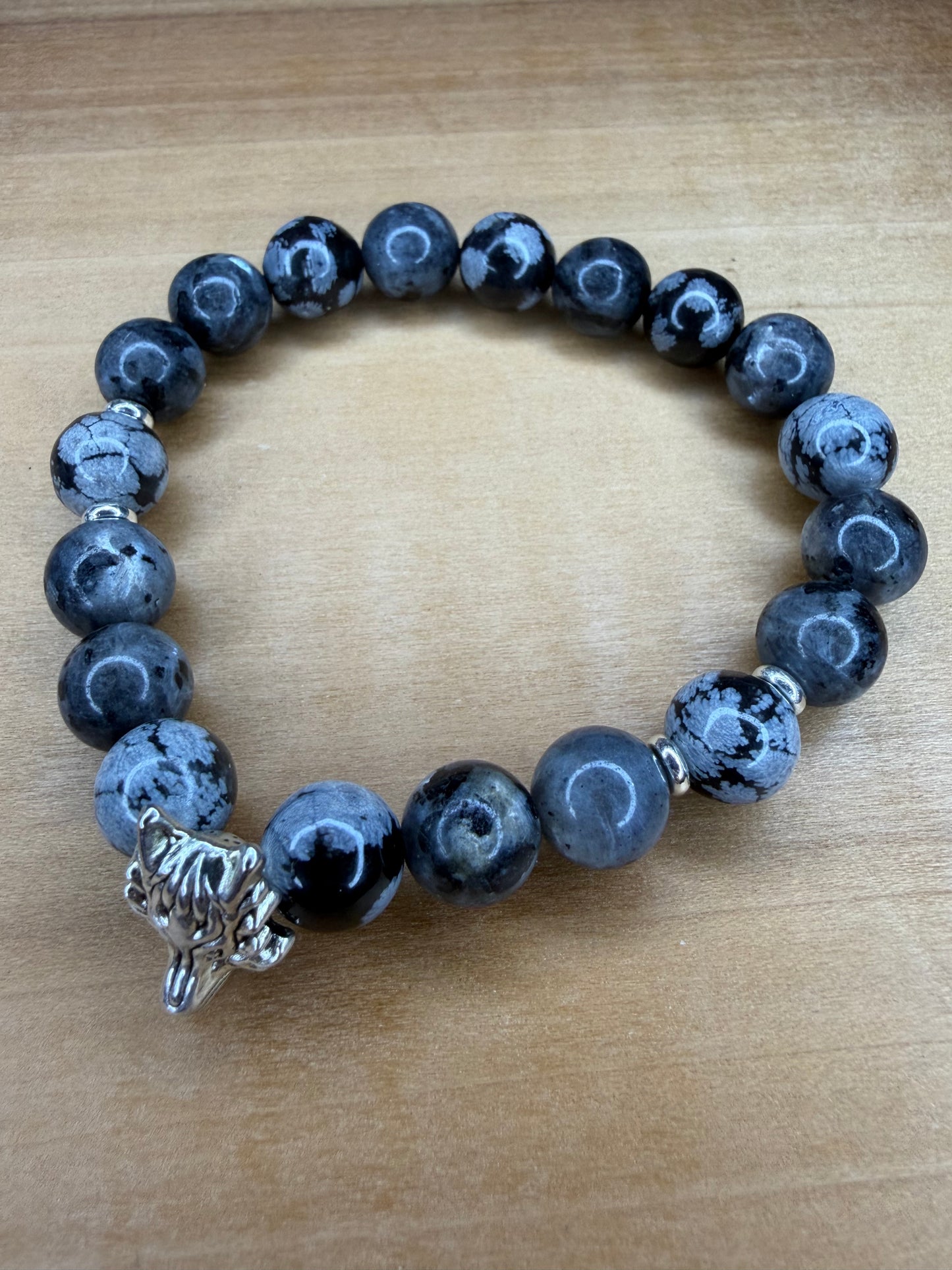 "Lone Wolf" Stretch Bracelet