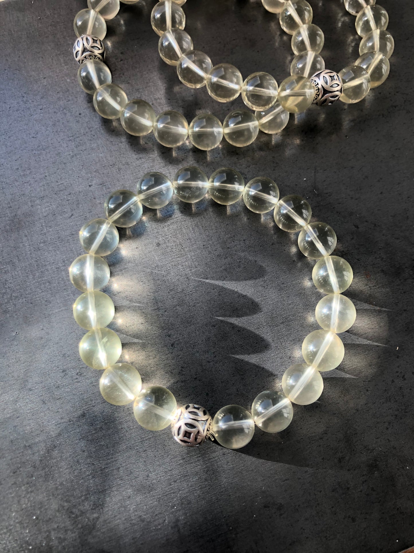 Lucky Coin Lemon Citrine Stretch Bracelet