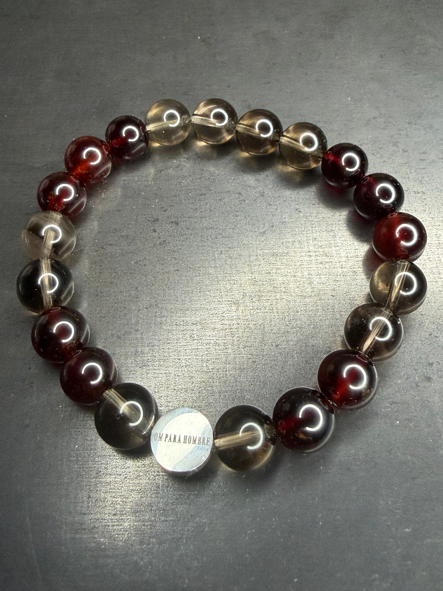 Smoky Garnet Stretch Bracelet