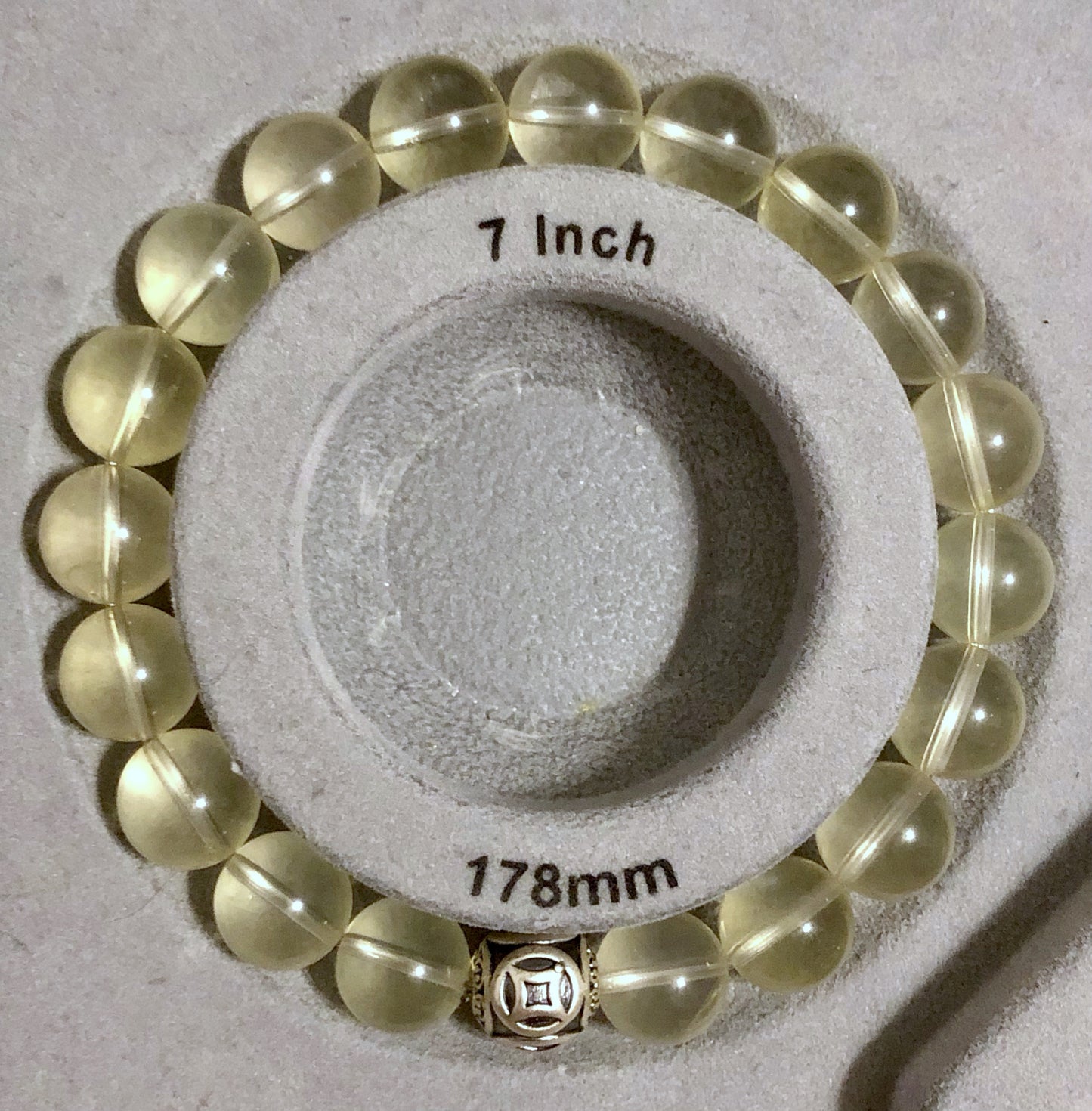 Lucky Coin Lemon Citrine Stretch Bracelet