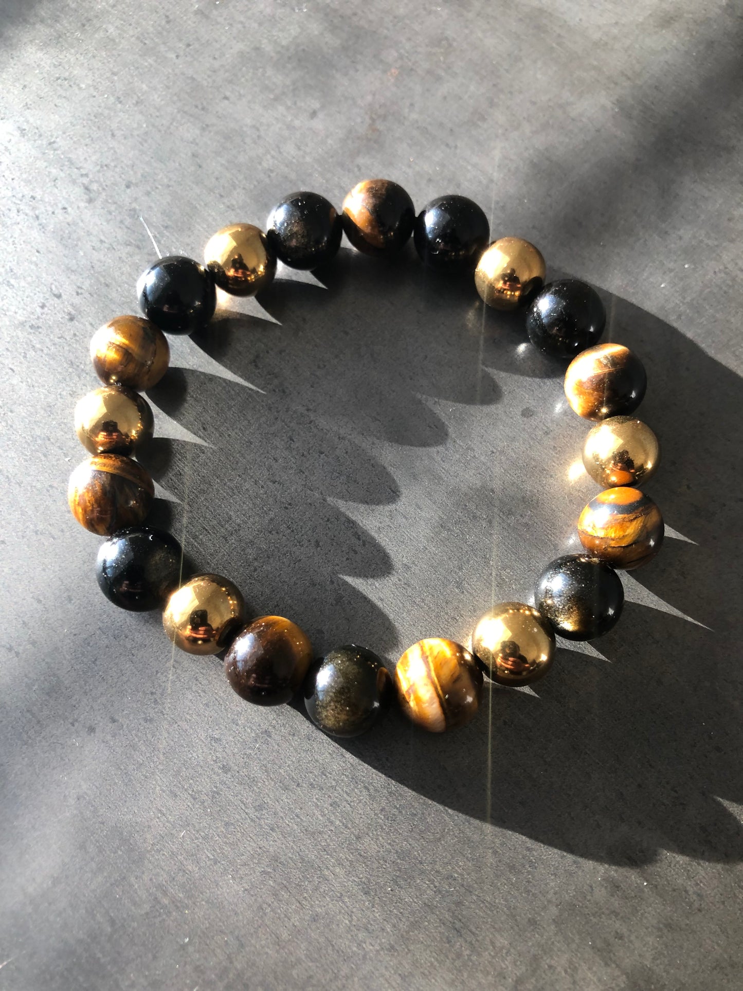 "Triple Protection" Yellow/ Gold Variation Stretch Bracelet